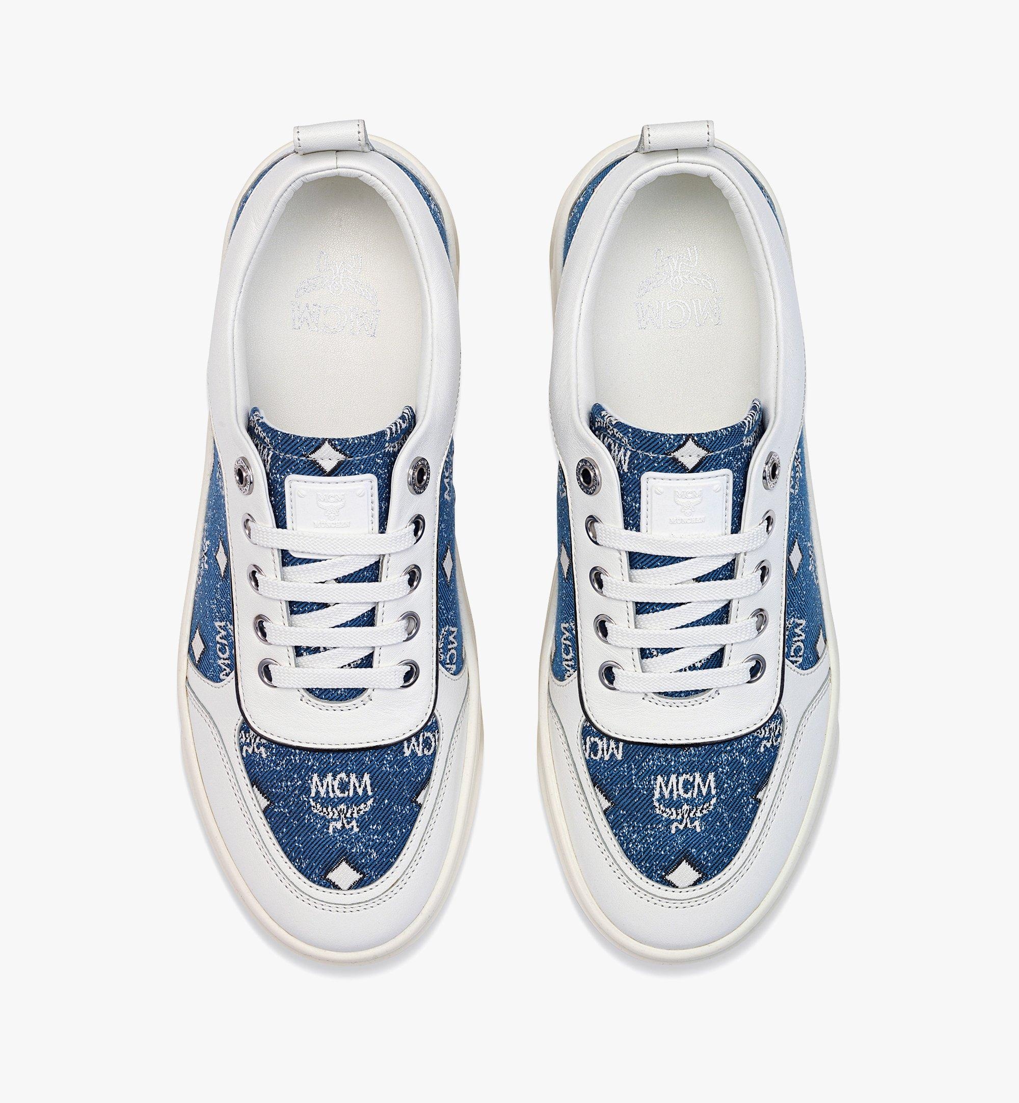 Skyward Platform Sneakers in Vintage Denim Jacquard - 5