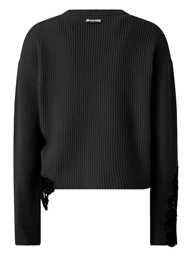 PINKO lace-ribbed sweater outlook