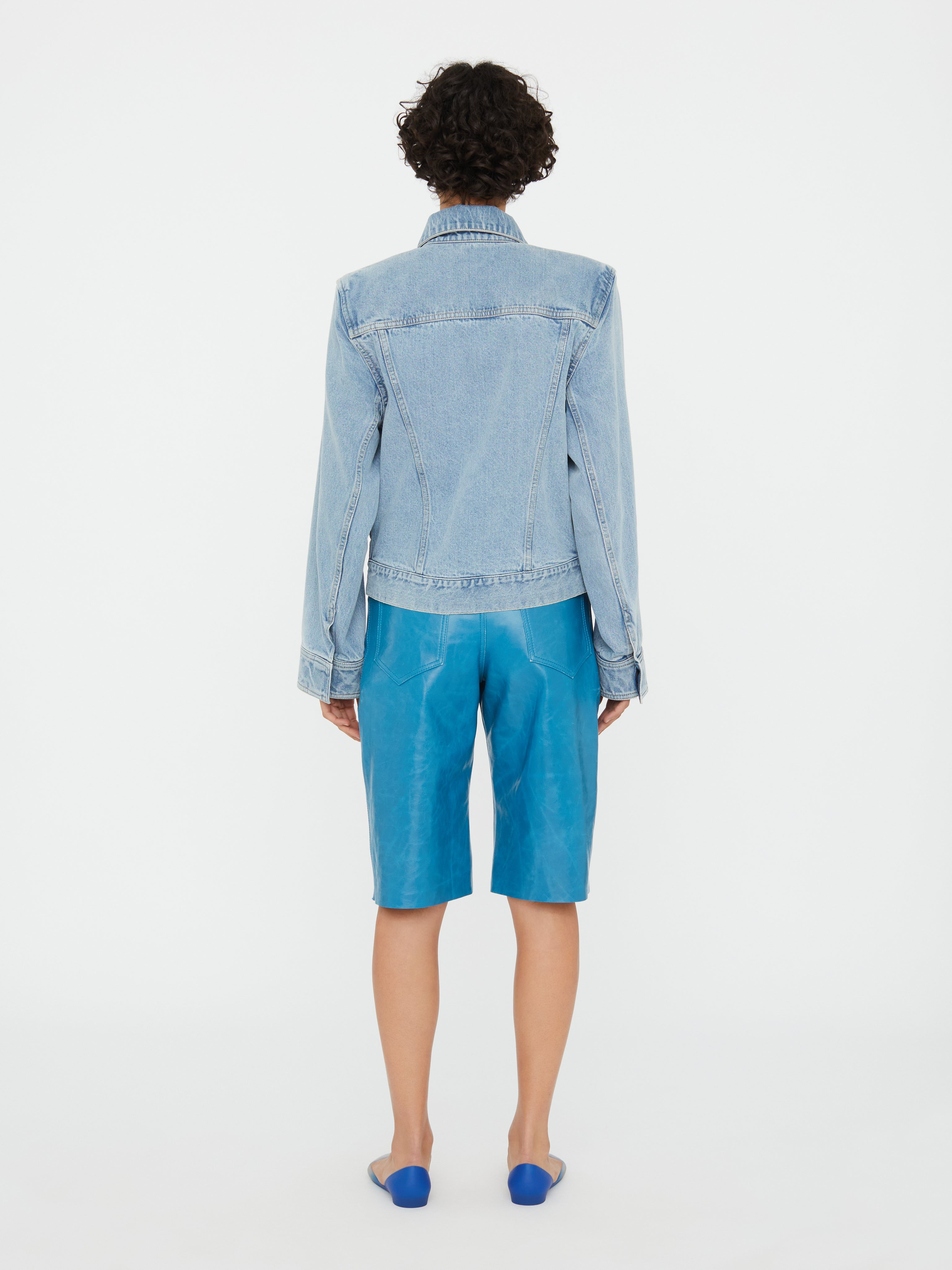 Sculptured Corsage Denim Jacket - 7