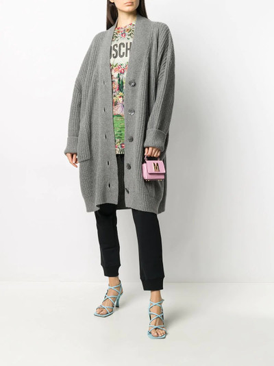 Moschino ribbed mid-length cardigan outlook