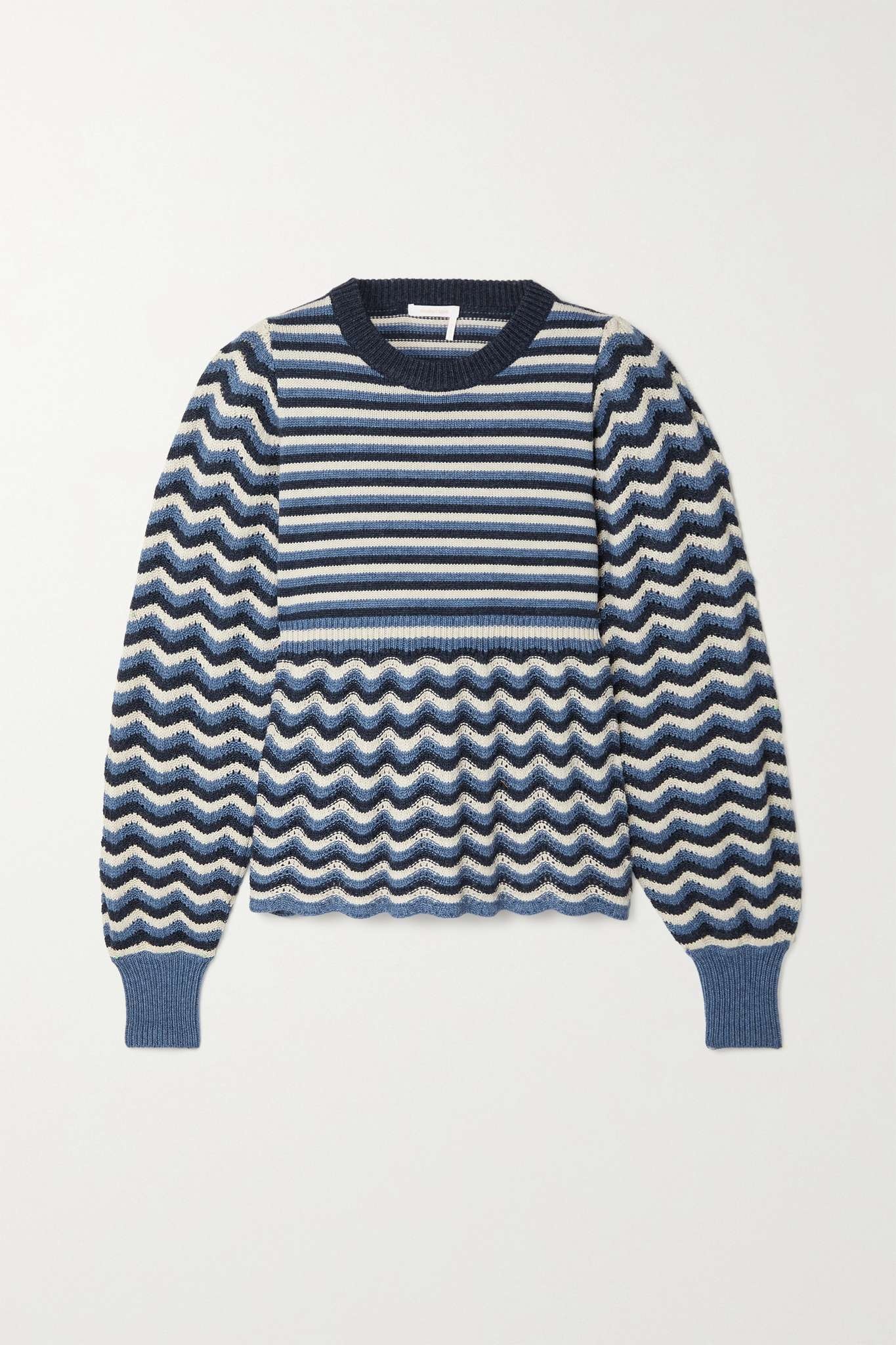 Striped knitted sweater - 1