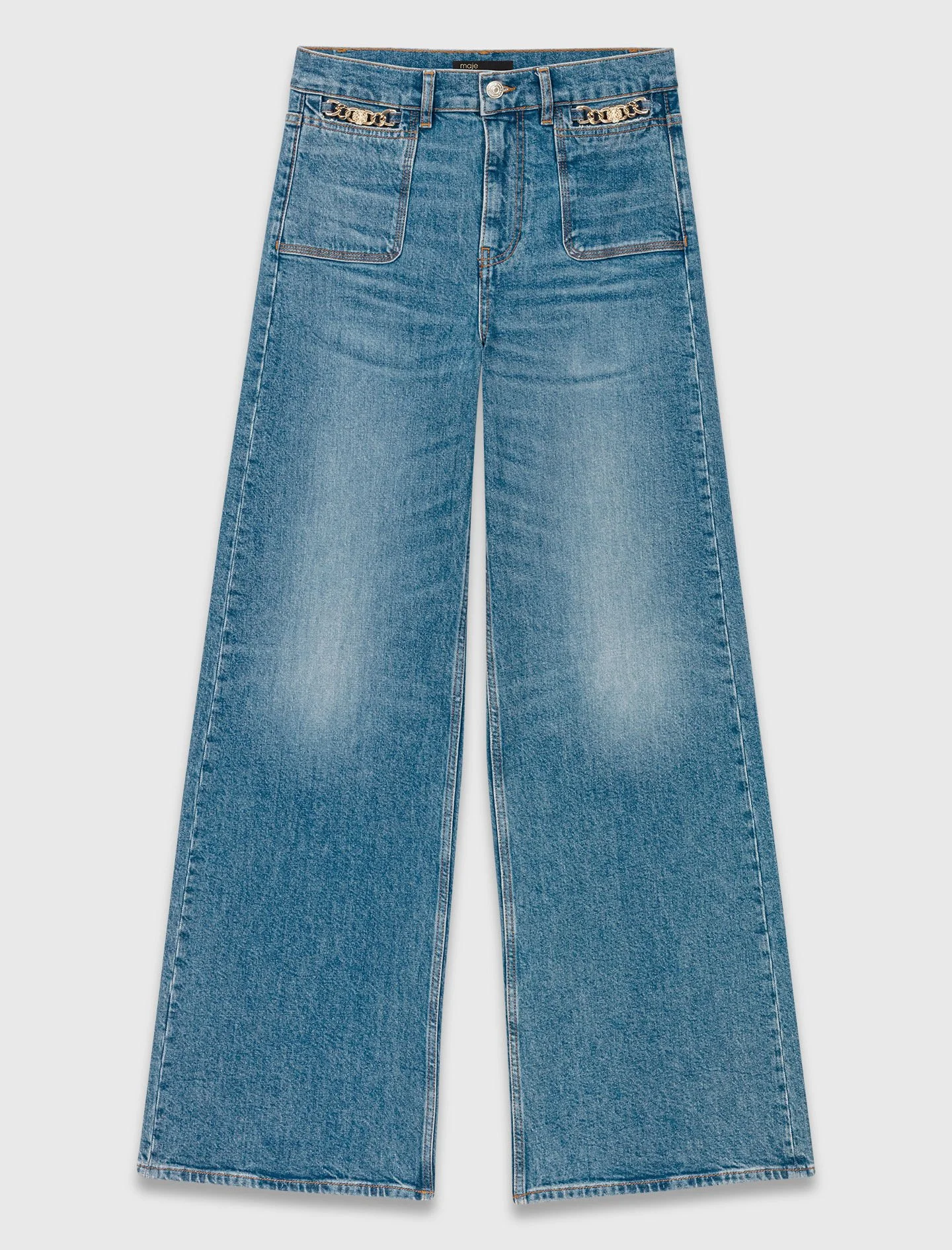 Flared jeans with chain - 1