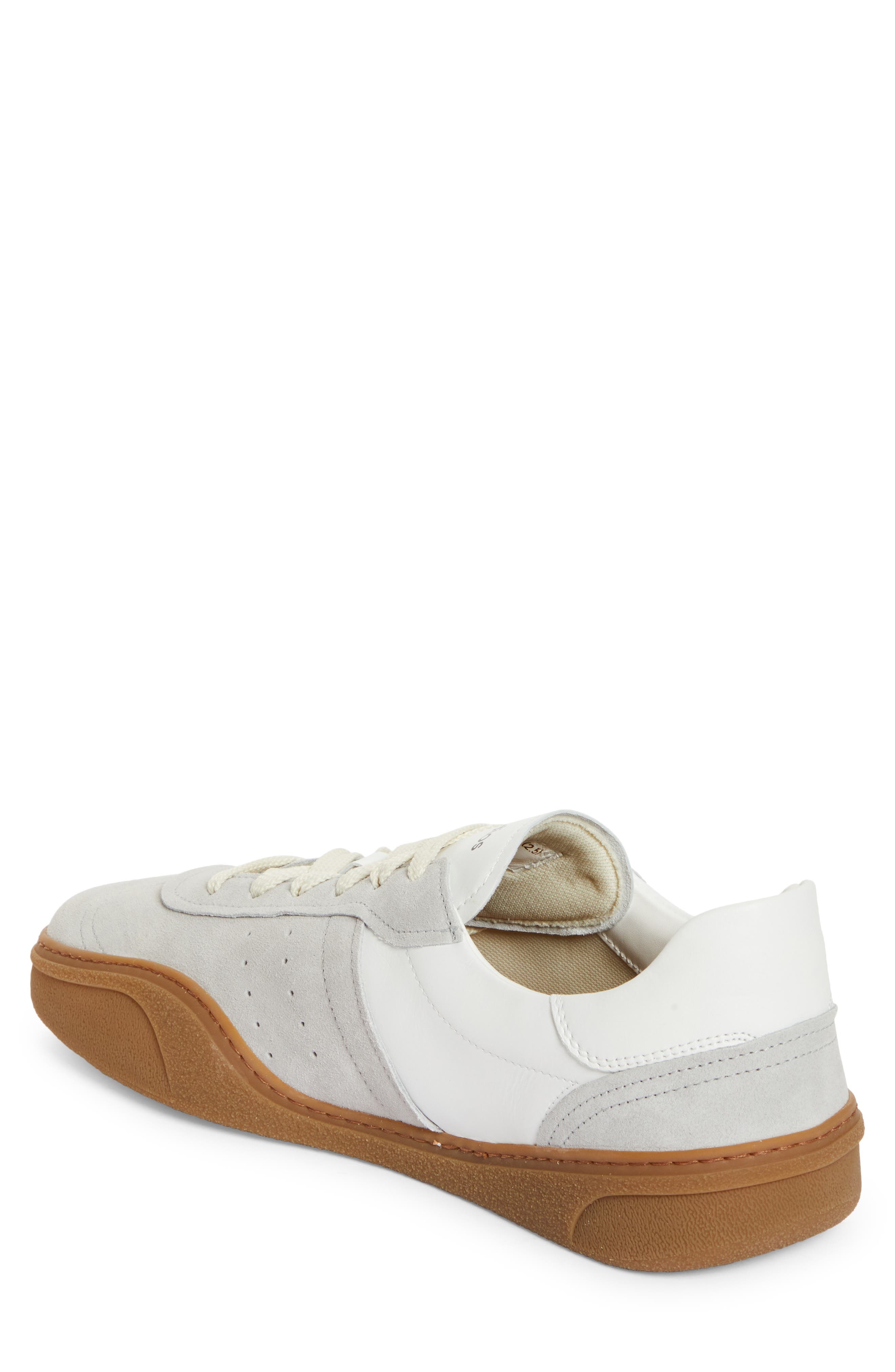 Acne Studios Low Top Sneaker in White/brown at Nordstrom - 2
