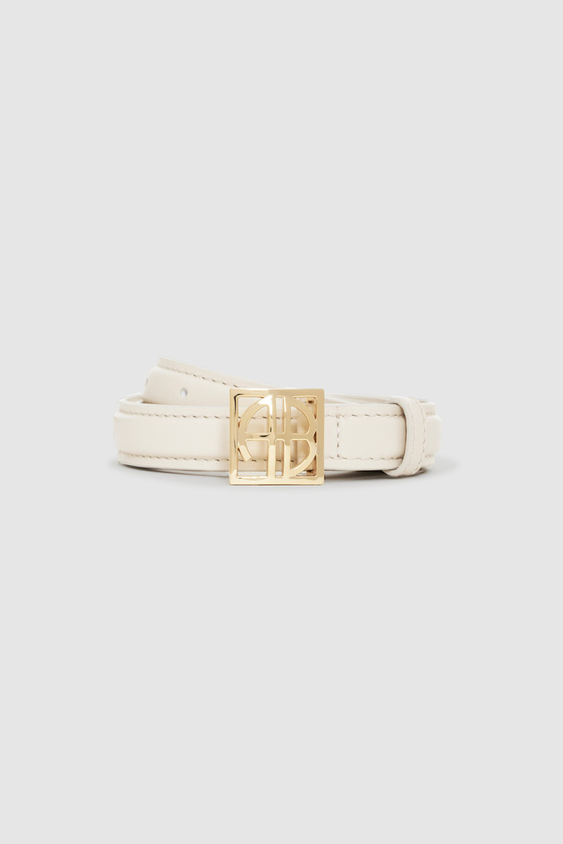 Monogram Belt - Bone And Gold 3