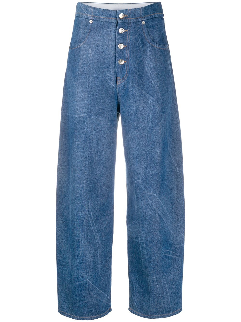 high-rise tapered-leg jeans - 1