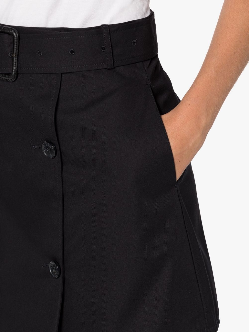 CORBY BLACK GABARDINE COTTON SKIRT - 6