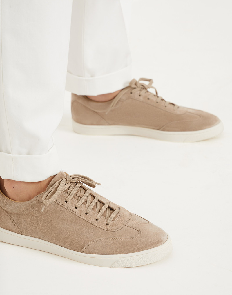 Suede sneakers with natural rubber sole 5