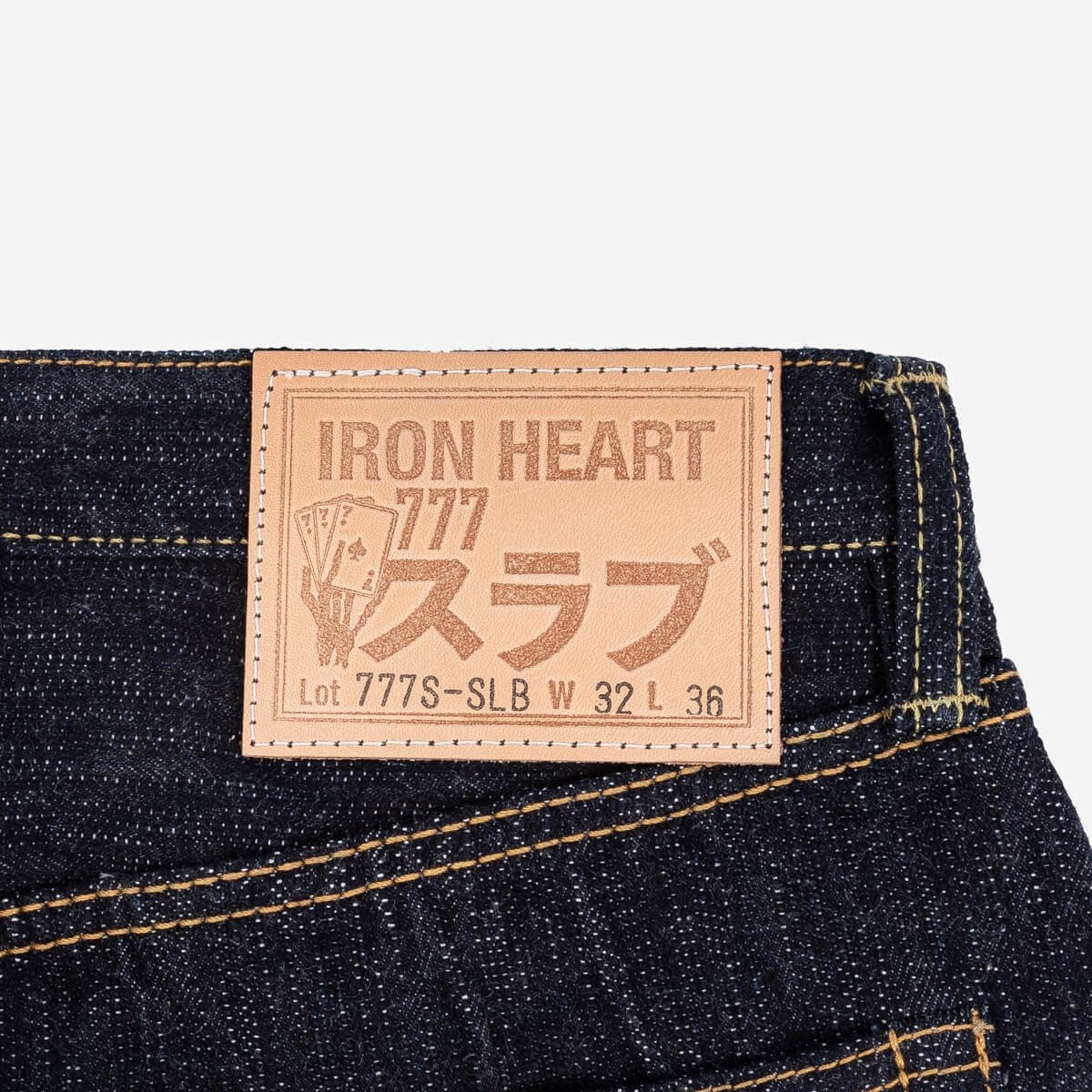 IH-777S-SLB 16oz Slubby Selvedge Denim Slim Tapered Cut Jeans - Indigo - 8