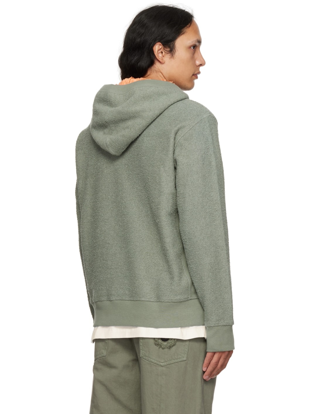 Green Internal Frill Hoodie - 3