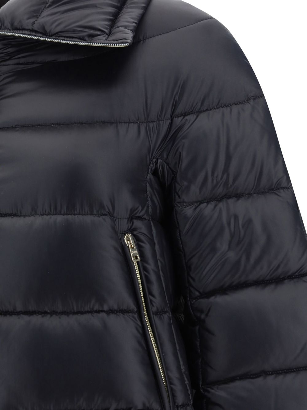 puffer front zipped coat - 3