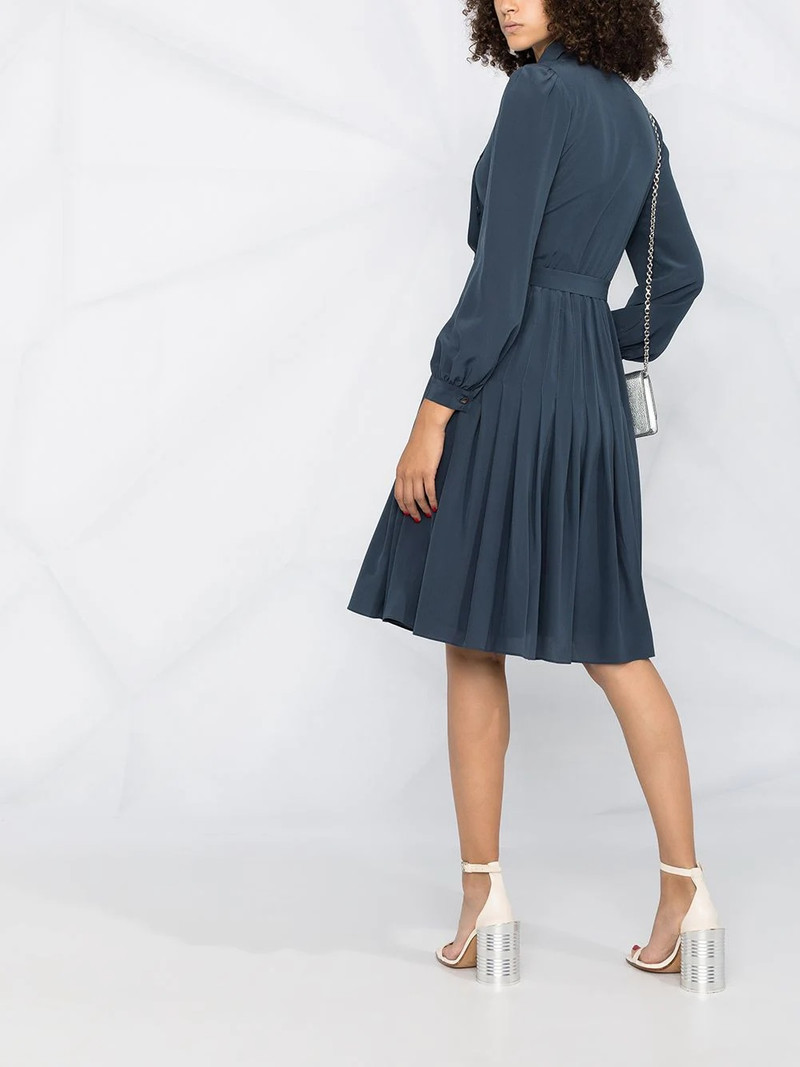 side button fastening belted dress 6