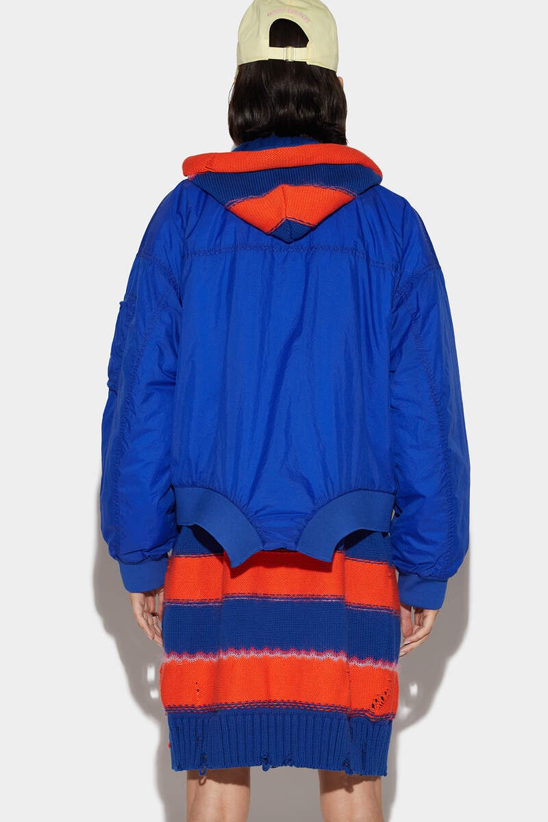 ROUND CUT OVERSIZED BOMBER - 2