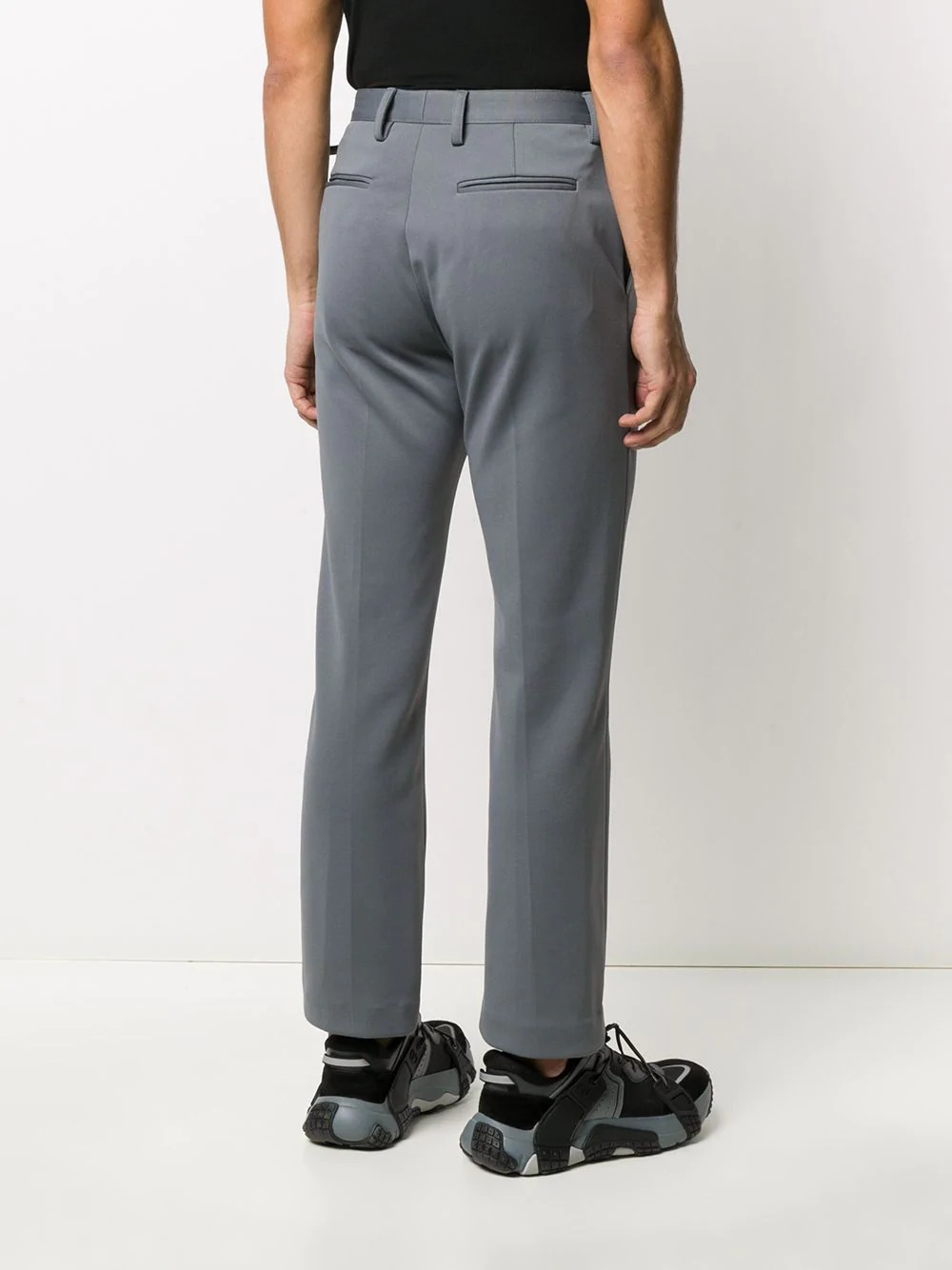 straight leg tailored trousers - 4