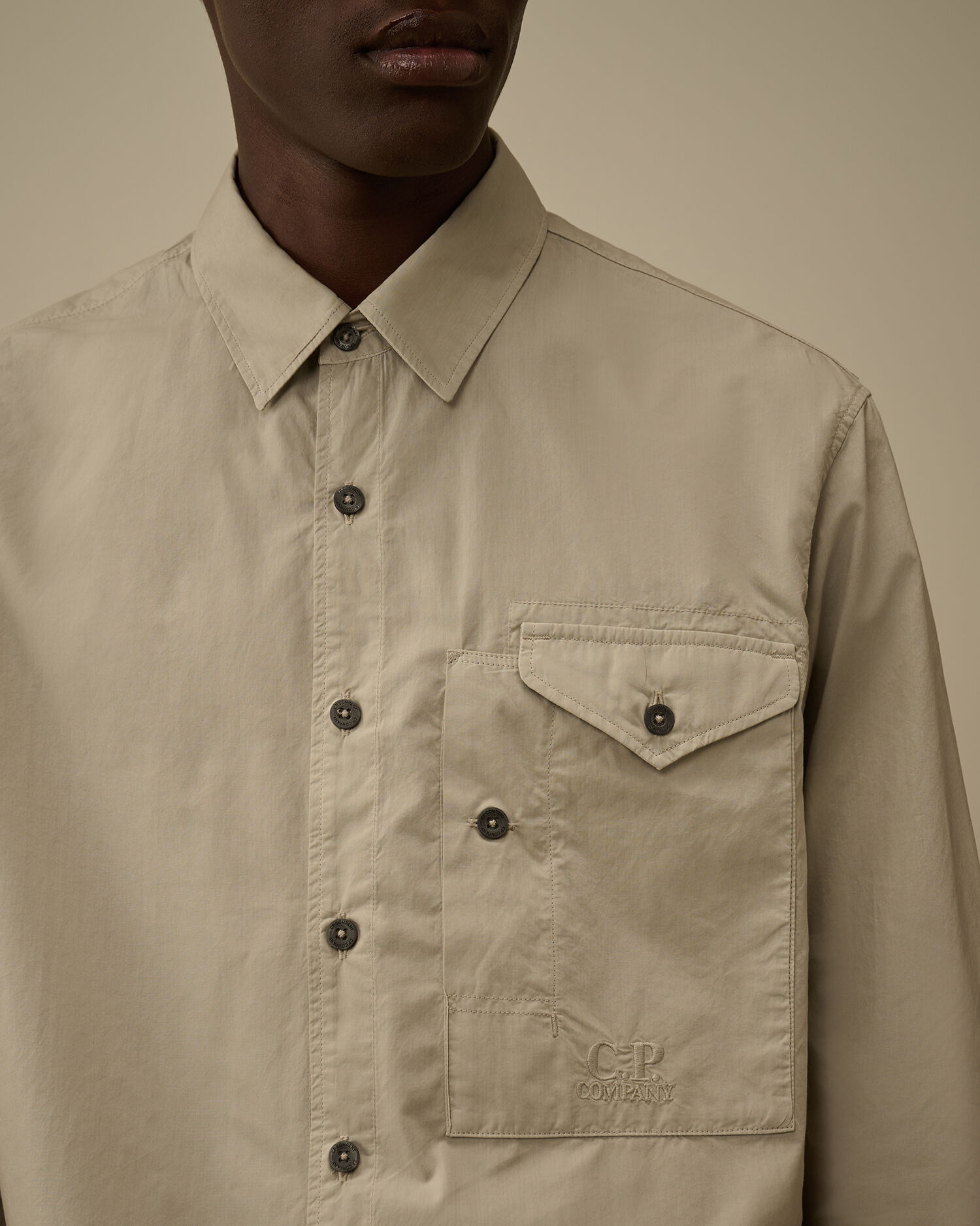 Popeline Longsleeve Logo Button Shirt - 5