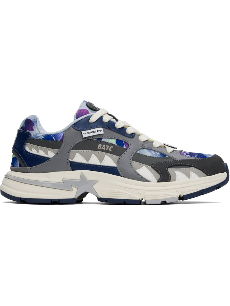 Blue & Gray BAYC Edition Shark Sta Sneakers - 1