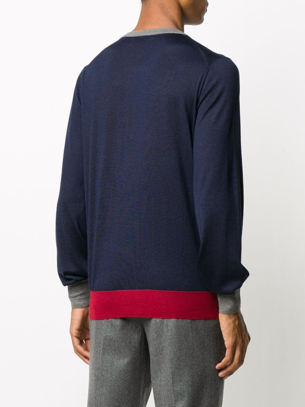 contrast-trimmed relaxed-fit jumper - 4