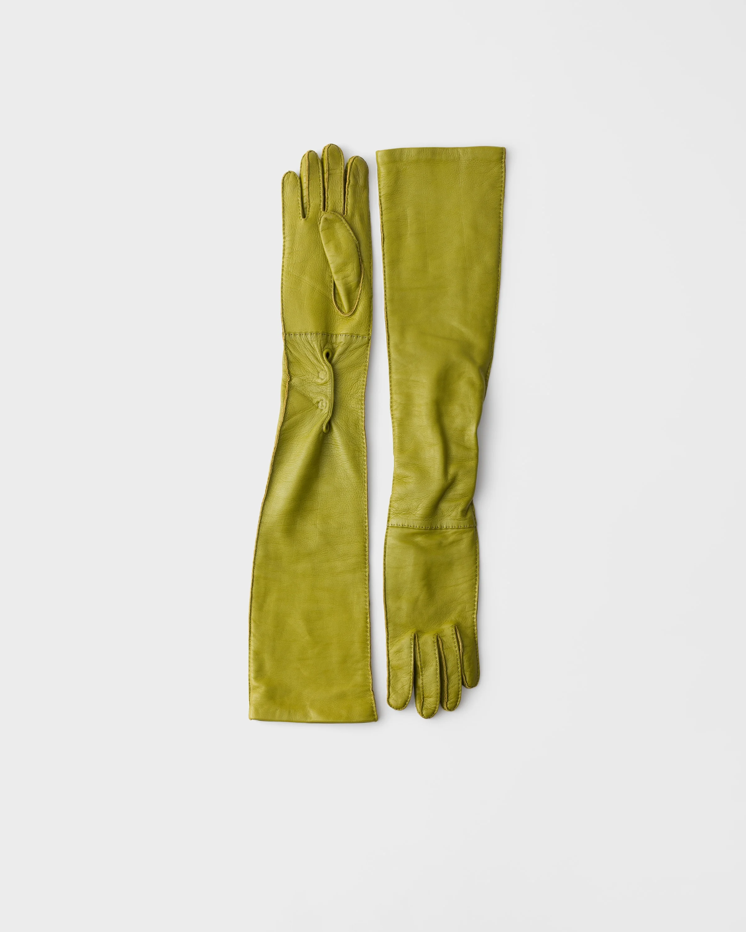 Leather Long Gloves - 1