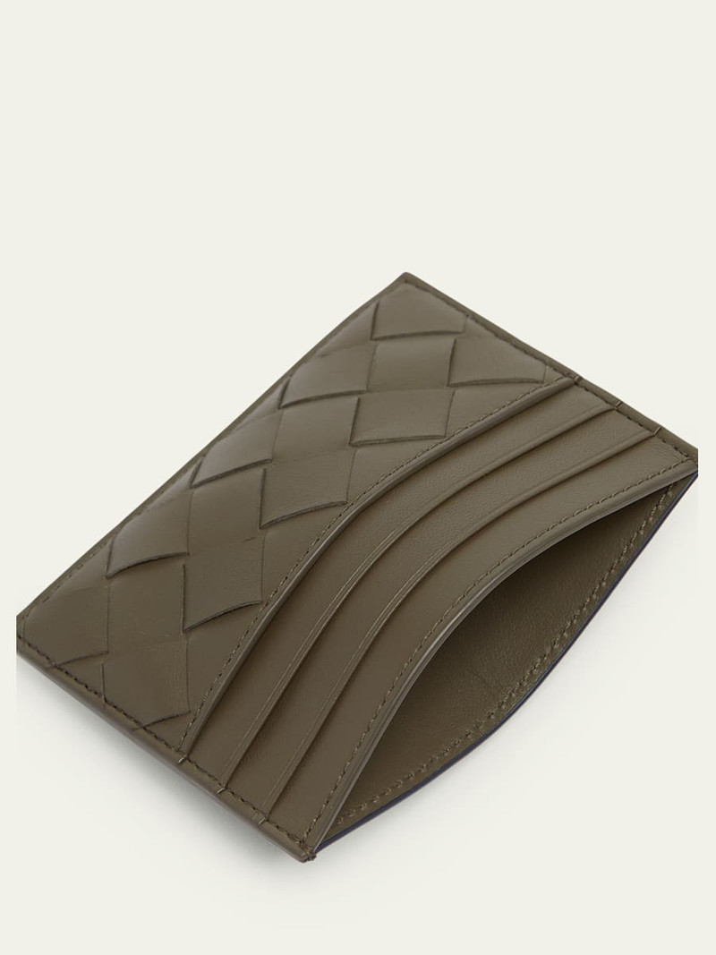 Bottega Veneta Men's Intrecciato 15 Leather Card Holder outlook