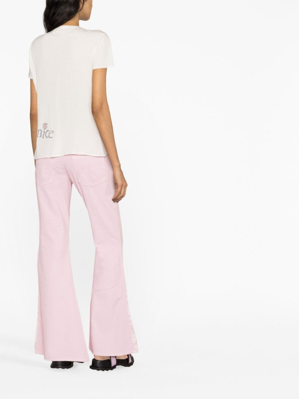 corduroy flared trousers - 3