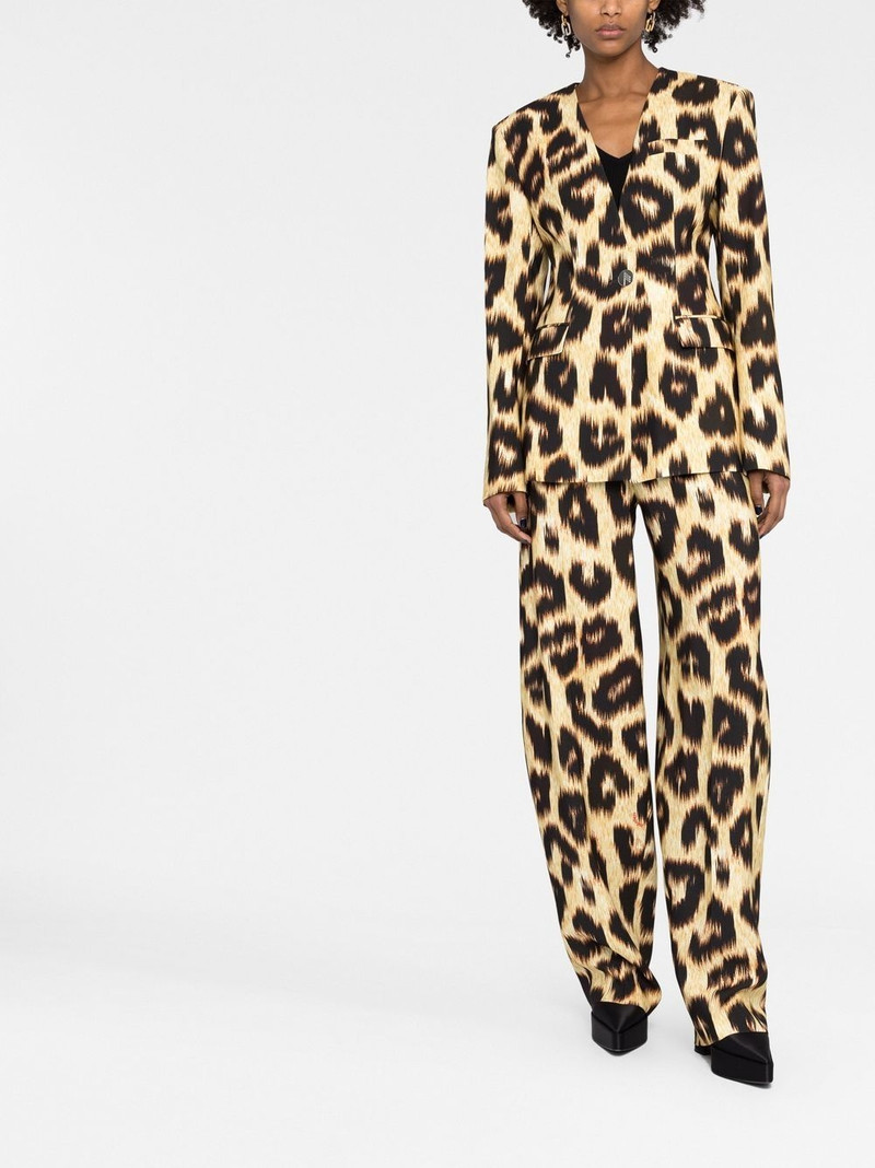 THE ATTICO Louise leopard-print blazer outlook