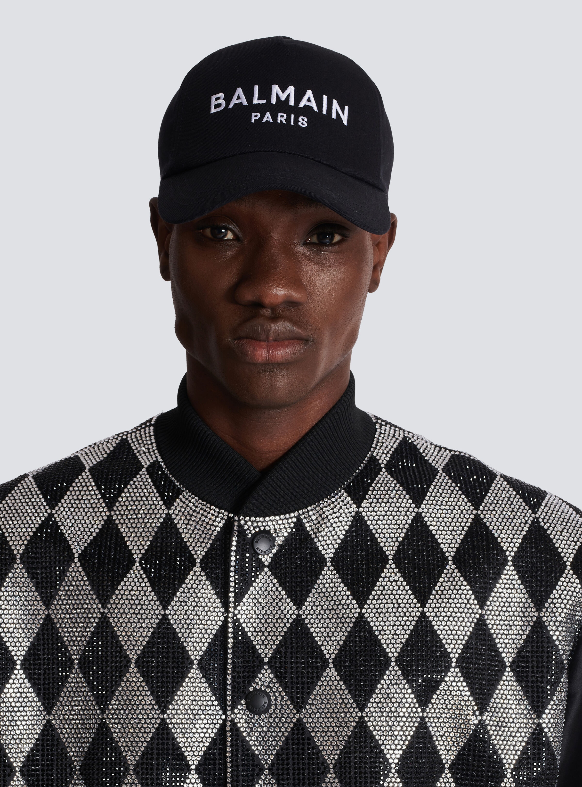 Cotton cap with Balmain Paris embroidery - 2