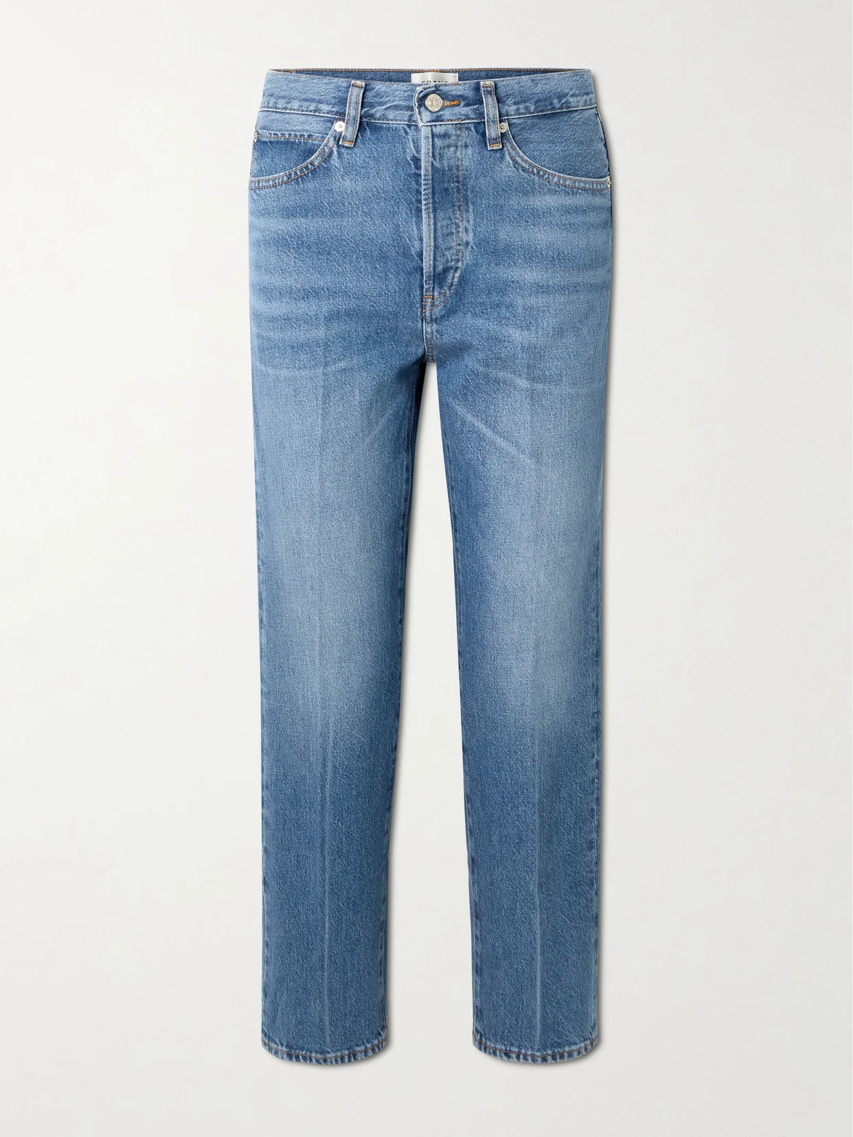 The Vertical Crop High-rise Straight-leg Jeans - 1