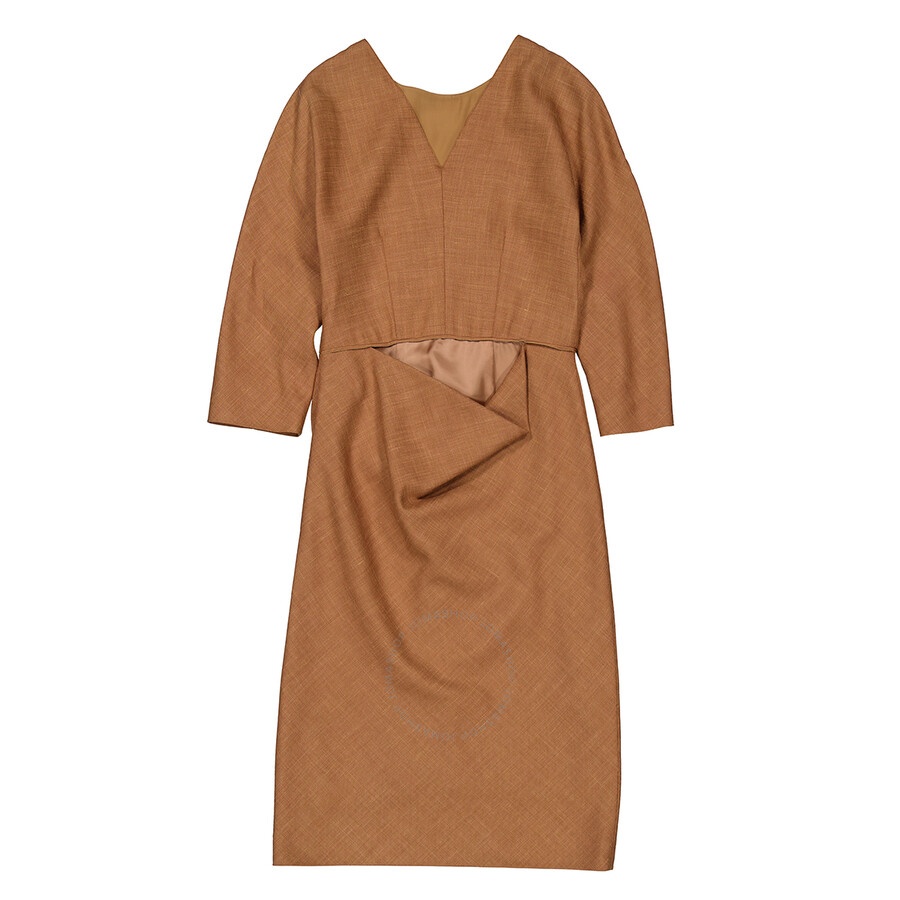 Burberry Ladies Bronze Double Waist Shift Dress - 5