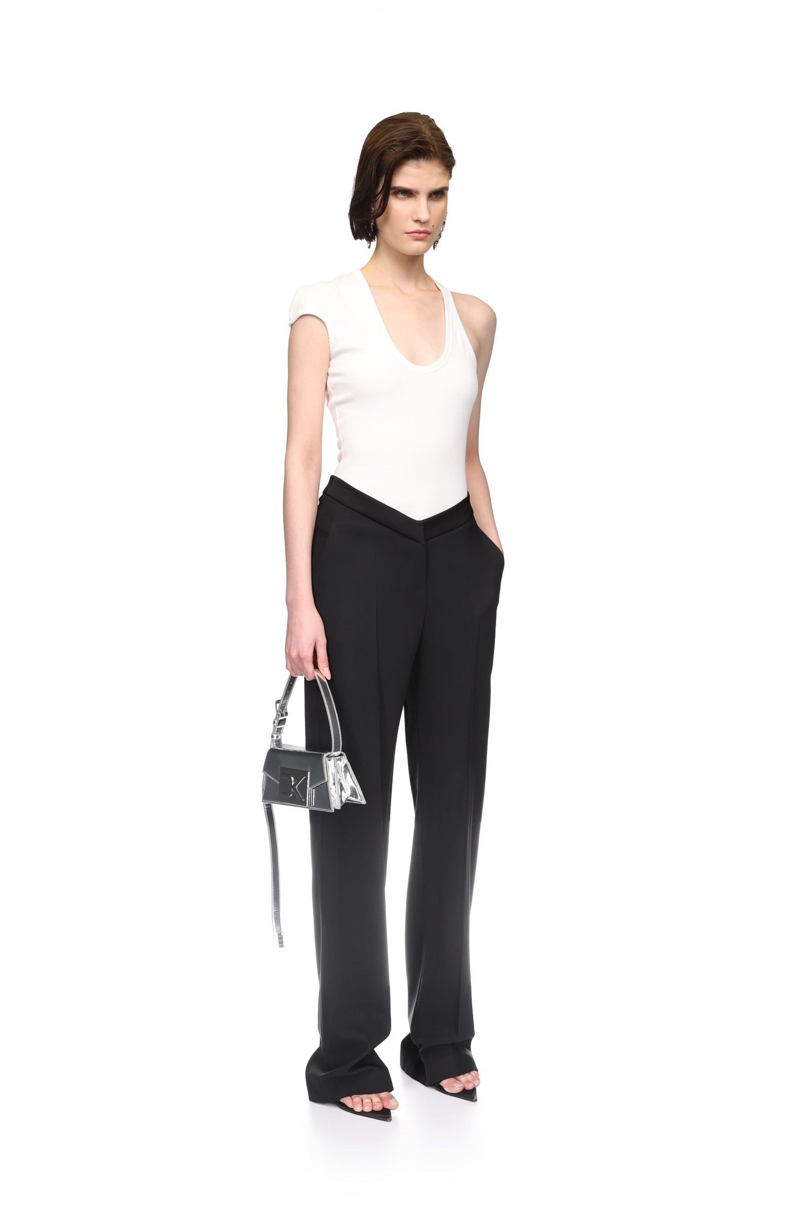 STRAIGHT LEG TAILORED TROUSERS - 3