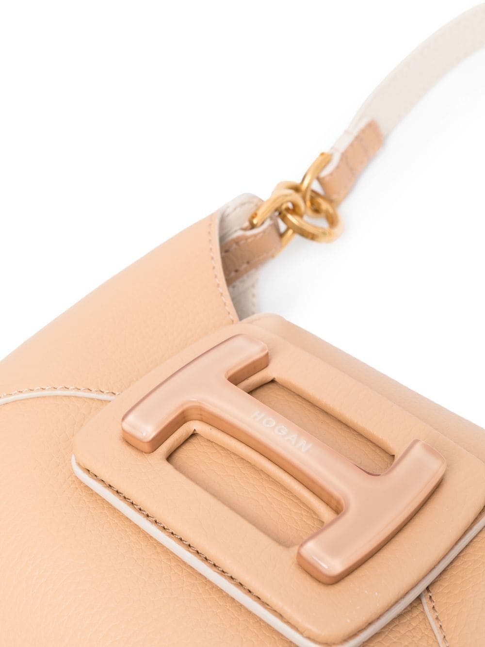 logo-plaque leather shoulder bag - 4