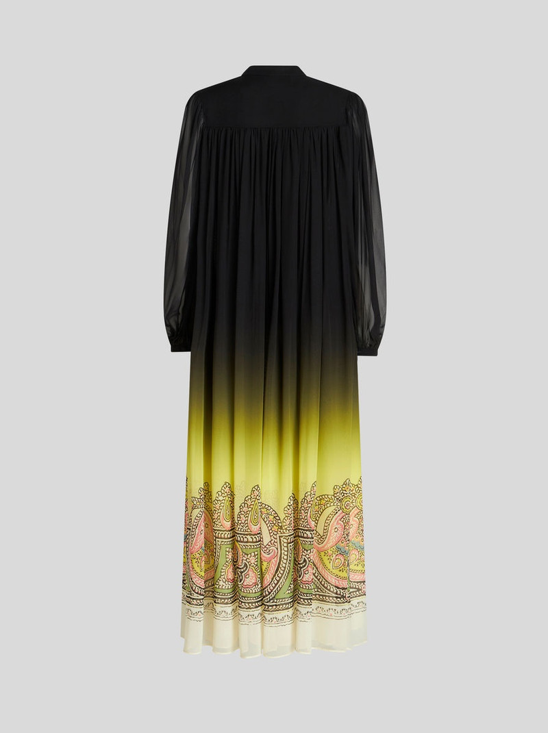 COLOUR SHADED LONG GEORGETTE DRESS 6