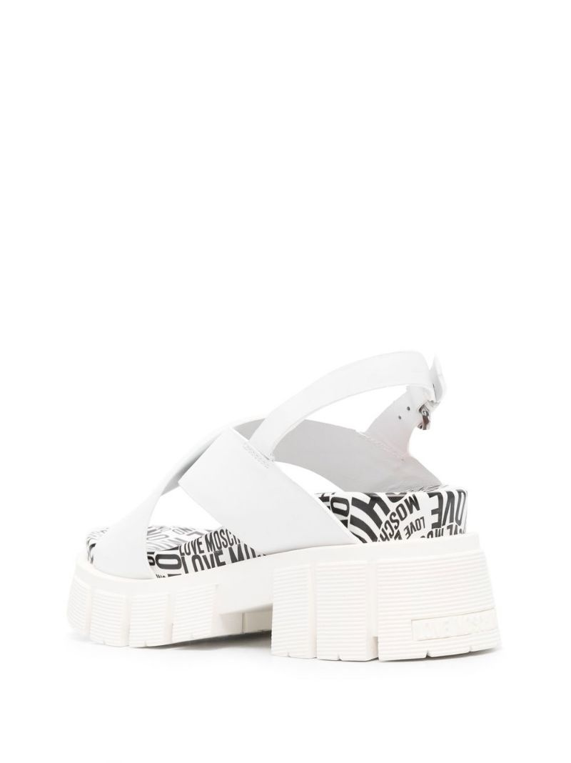 crossover-strap lug-sole sandals - 3
