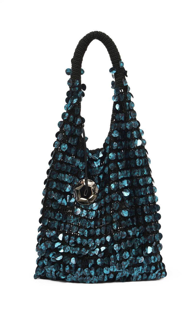 Sequined Hobo Bag blue 1