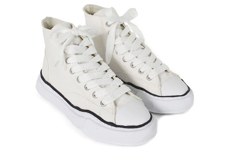 Maison MIHARA YASUHIRO PETERSON OG Sole Canvas High-top Sneaker 'White' A01FW701-WHT - 3