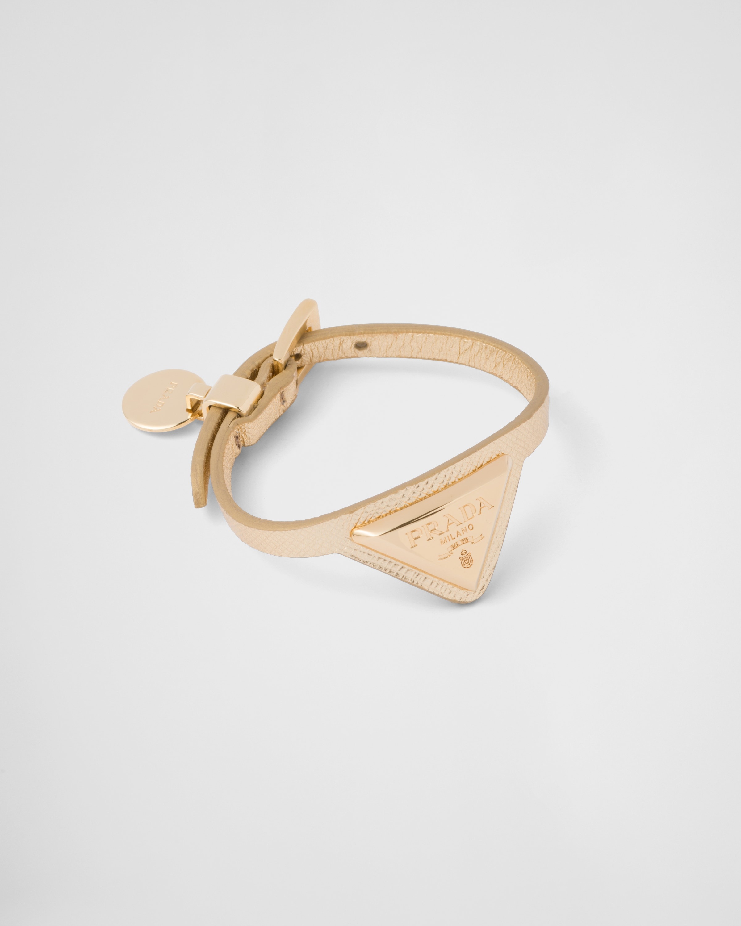 Saffiano leather and metal bracelet - 1