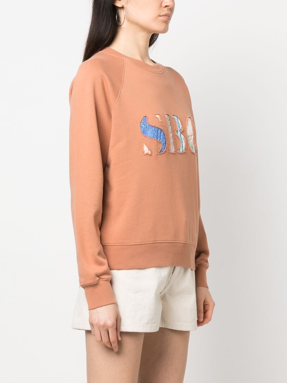 cut-out logo cotton sweatshirt - 3