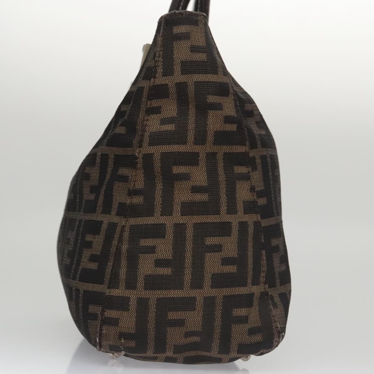 FENDI Zucca Canvas Tote Bag Brown Black - 5