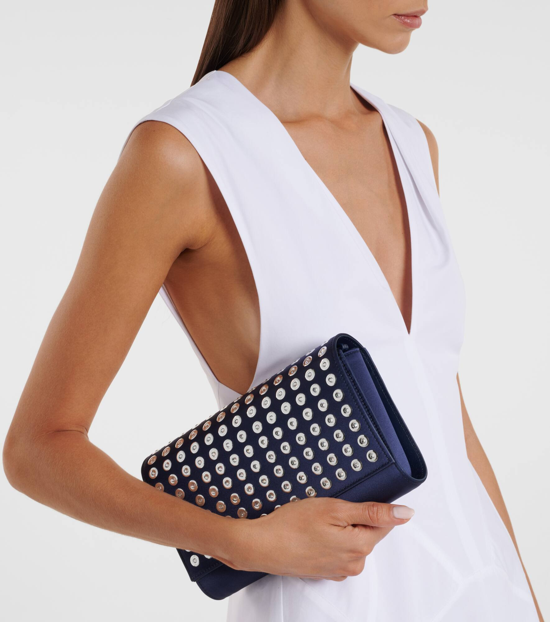 Paloma Small satin crêpe clutch - 6