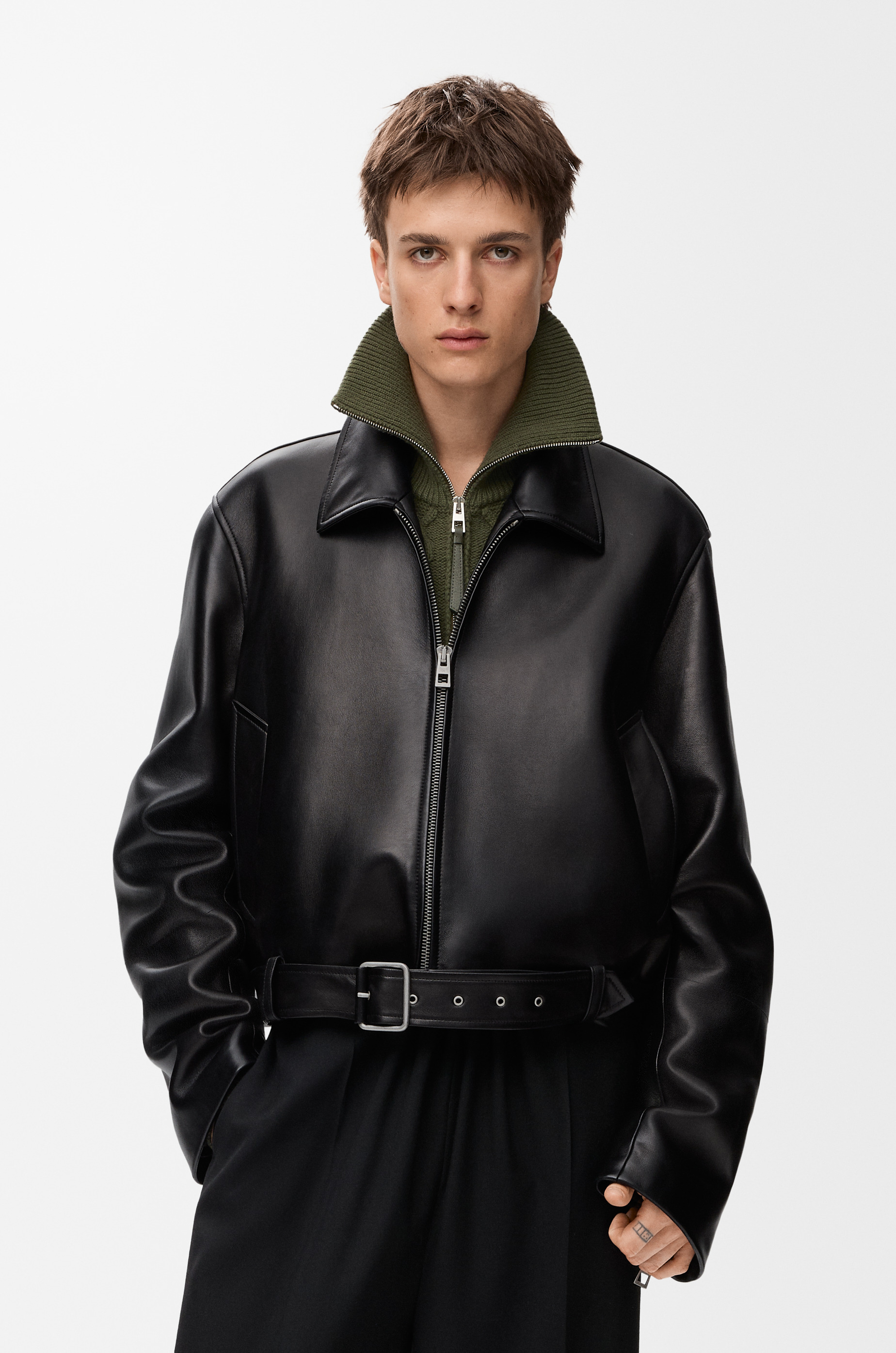 Biker jacket in nappa lambskin - 3