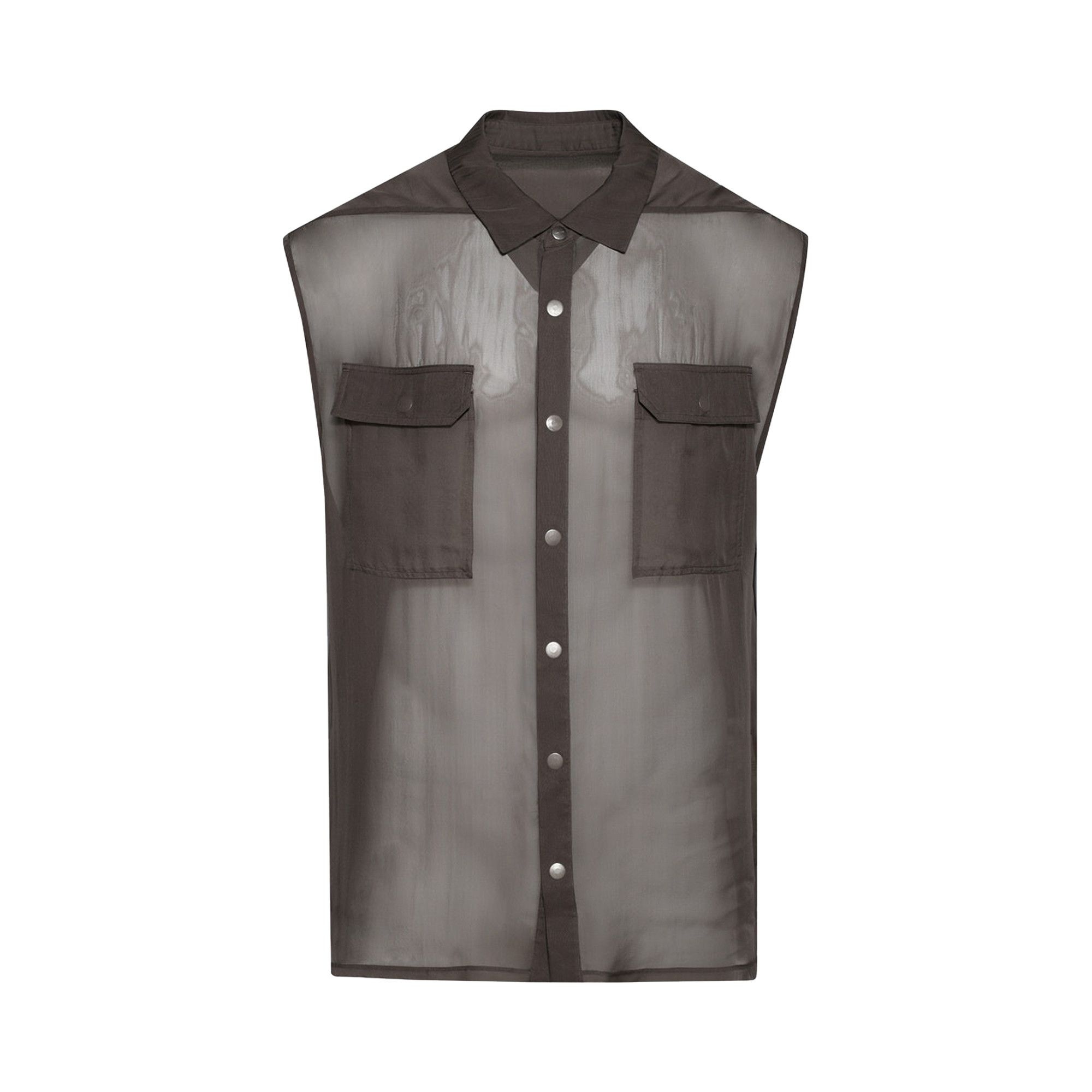 Rick Owens Jumbo Sleeveless Shirt 'Dust' - 1