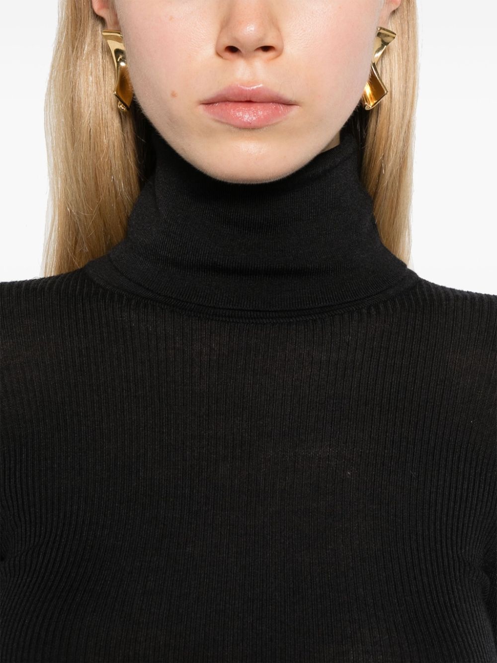 fitted rollneck jumper - 5
