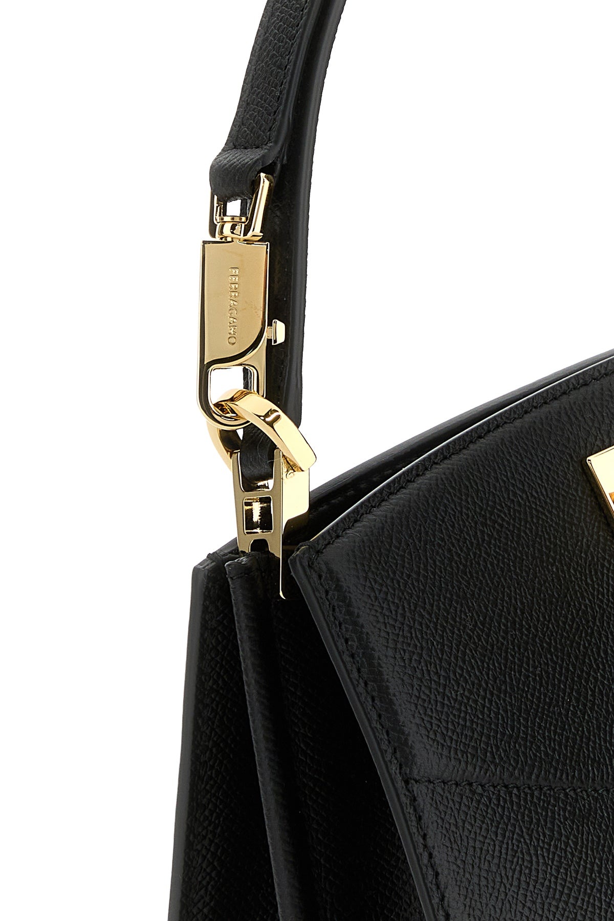 Black leather small Studio Box handbag - 4
