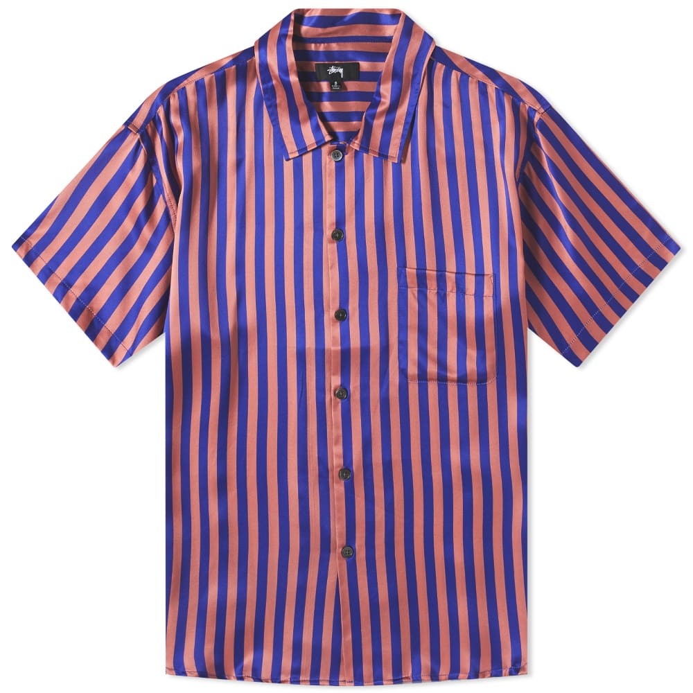 Stussy Striped Silk Shirt - 1