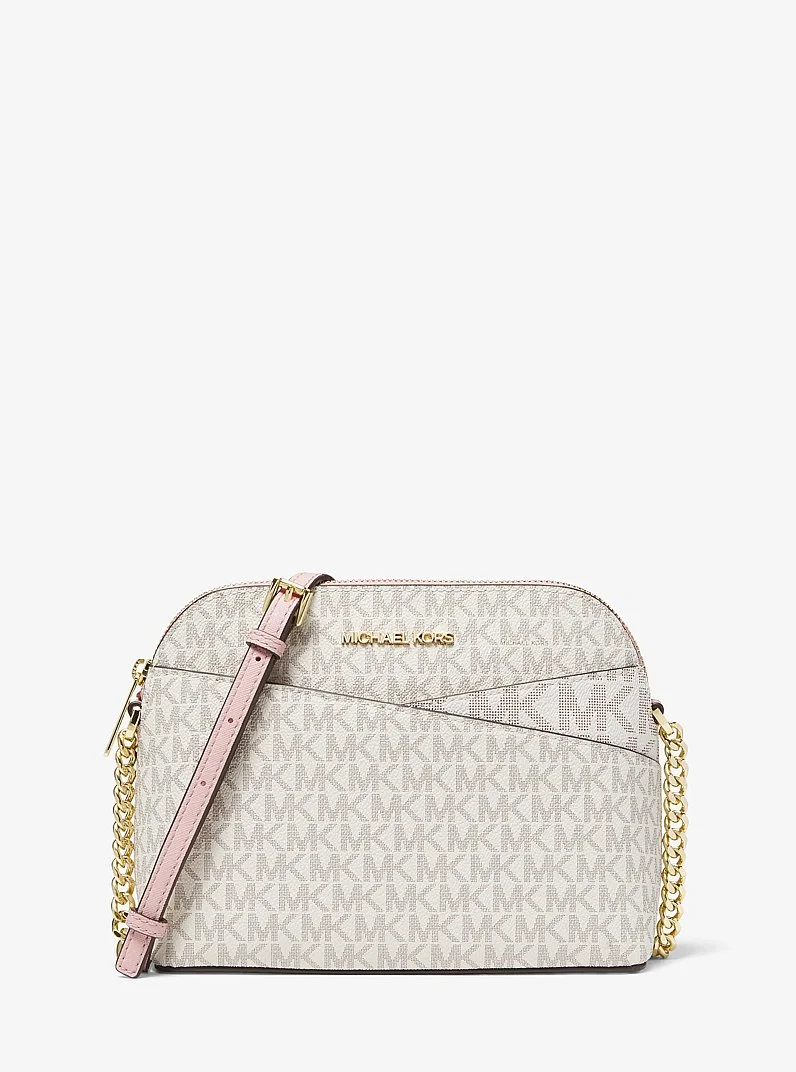 Jet Set Travel Medium Logo Dome Crossbody Bag - 1