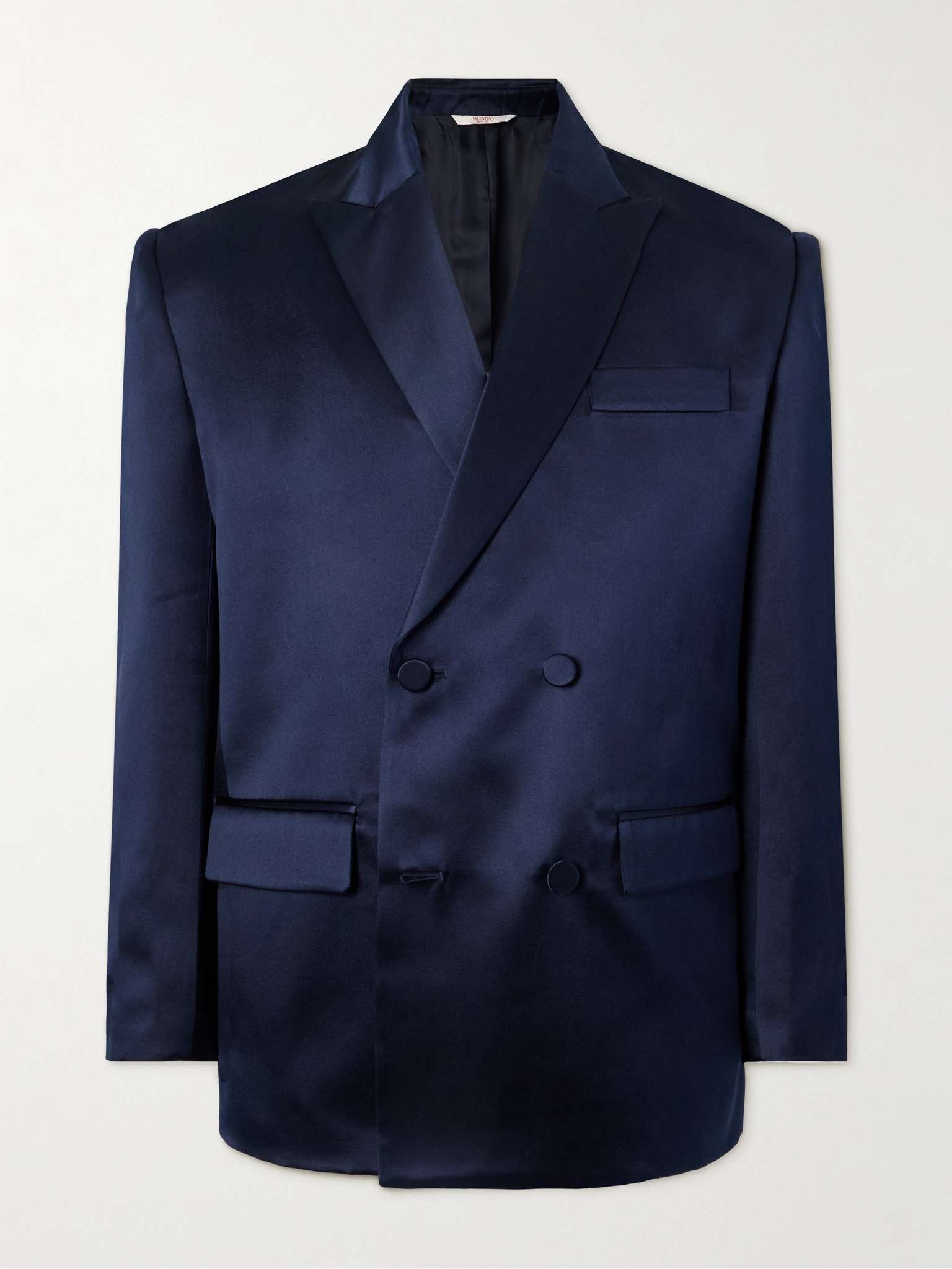 テーラードジャケット VALENTINO GARAVANI DOUBLE-BREASTED JACKET IN GABARDINE Valentino Garavani double-breasted Gabardine Jacket | Blue