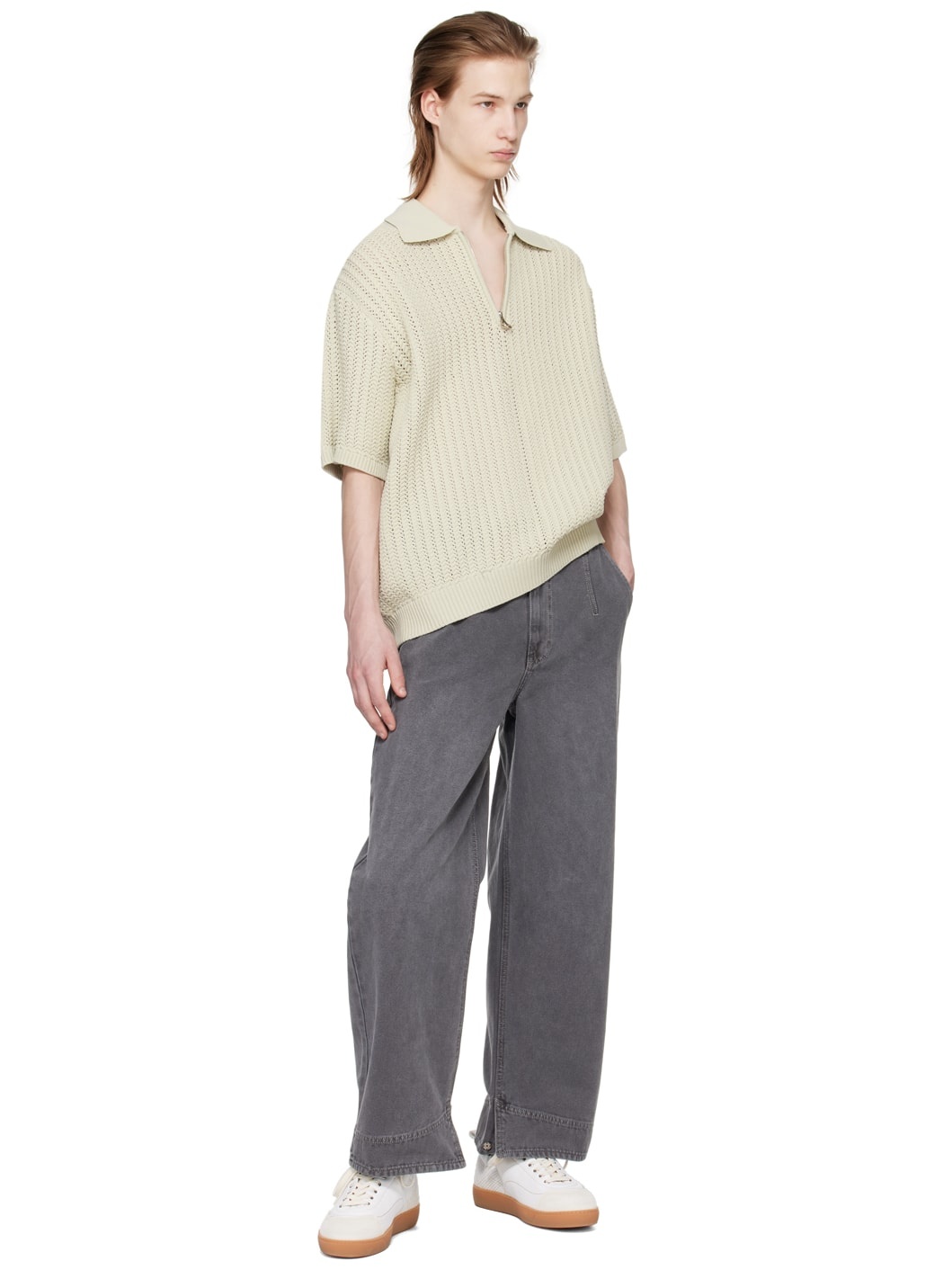 Green Half-Zip Polo - 4