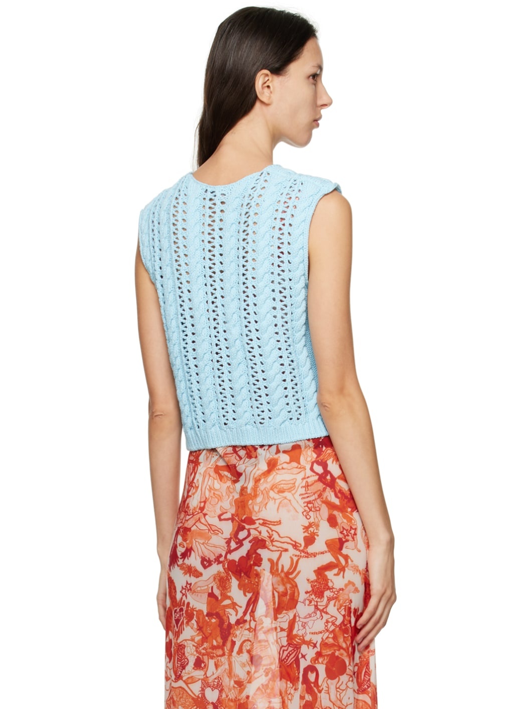 SSENSE Exclusive Blue Braided Vest - 3