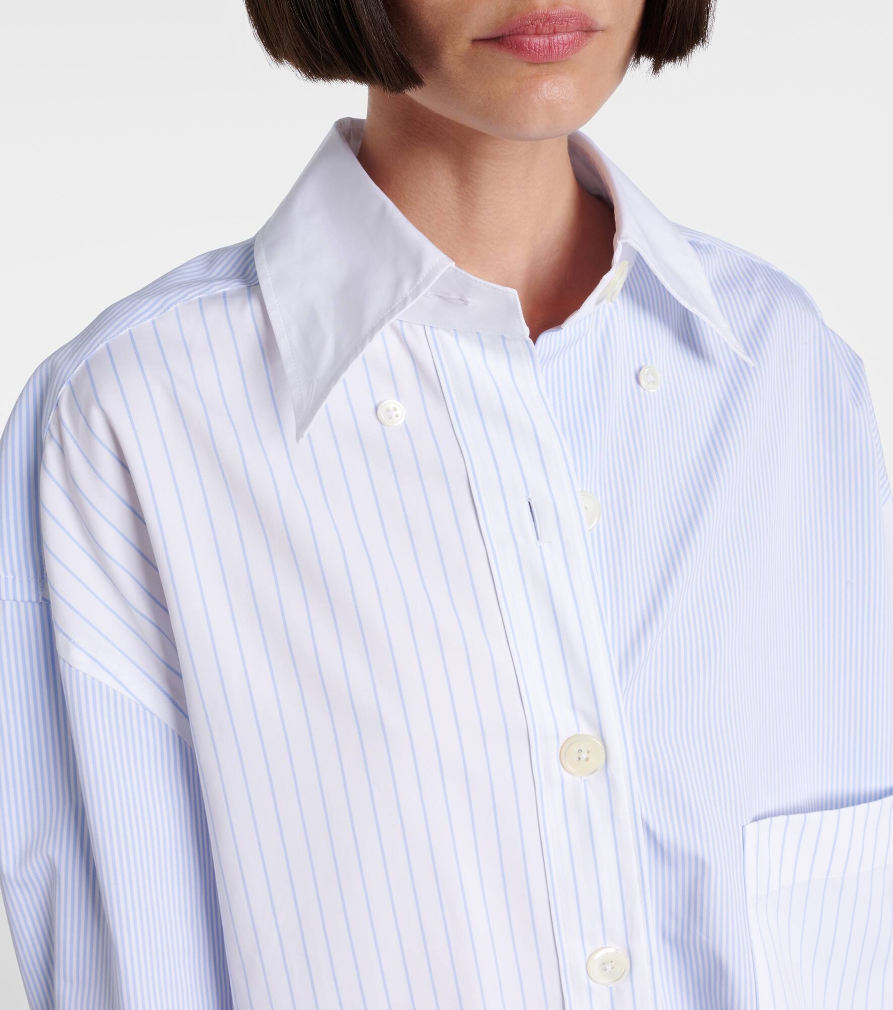 Pinstripe cotton poplin shirt - 4