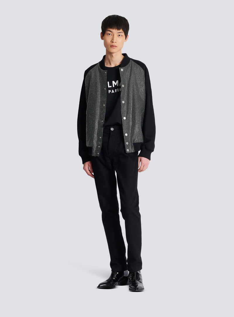 Balmain Straight-leg jeans with rhinestones outlook