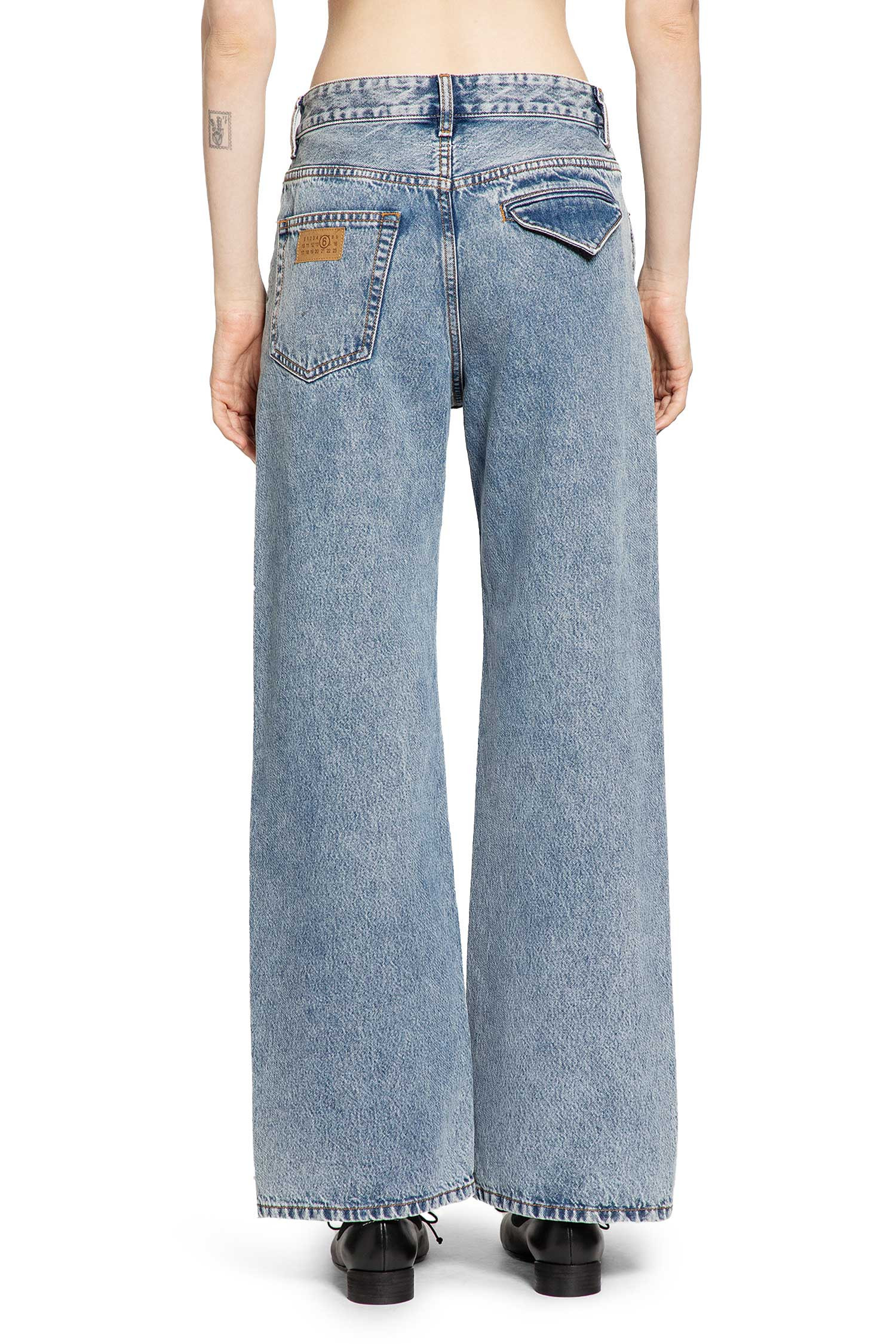 Mm6 Maison Margiela Woman Blue Jeans - 3