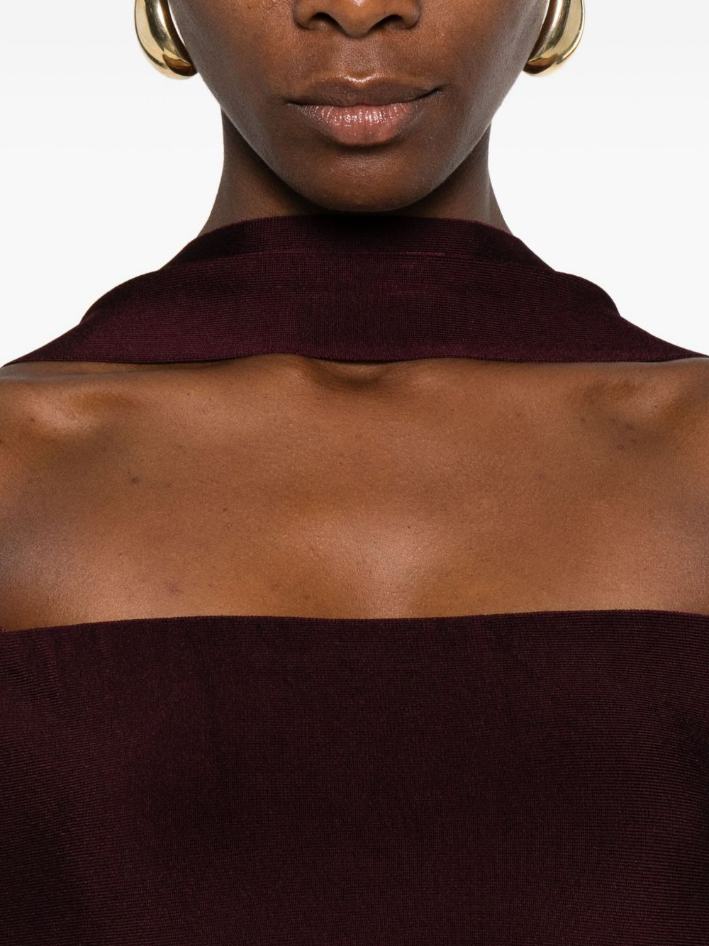 halter-neck ruffled dress - 5